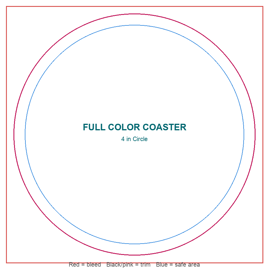 Full Color Paper Coasters template preview
