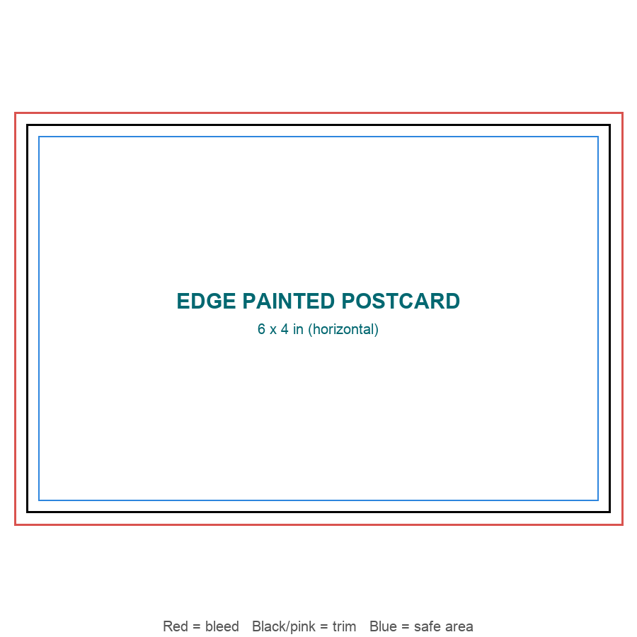 Edge Painted Postcards template preview