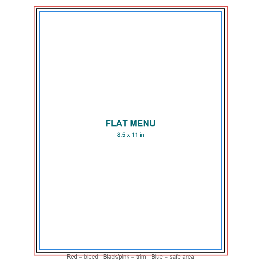 Flat Menus template preview