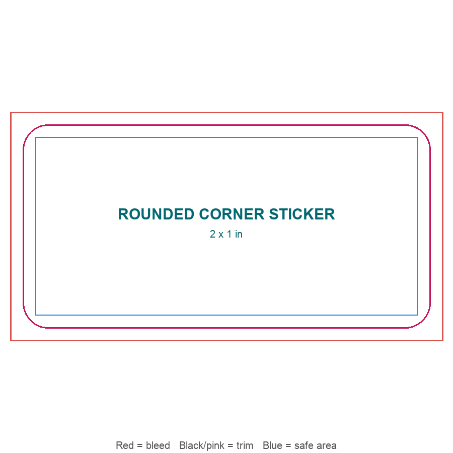 Rounded Corner Stickers template preview