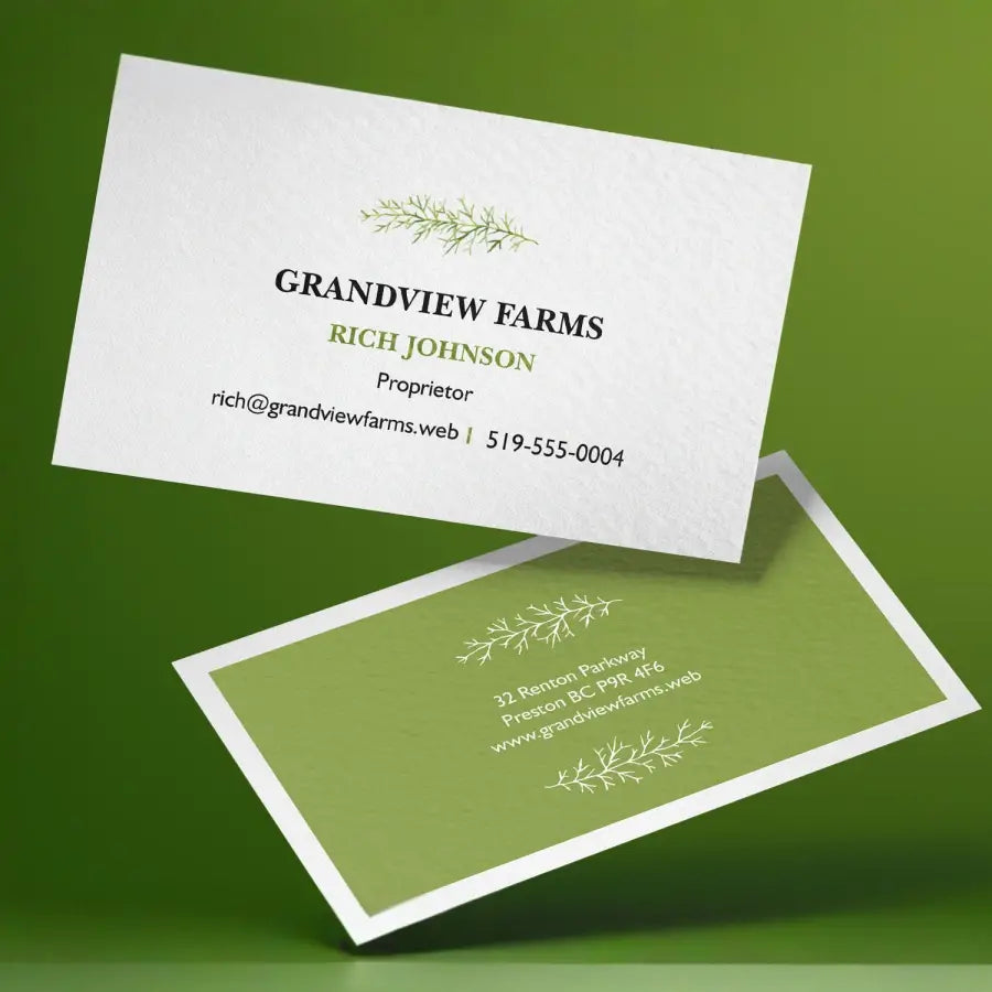 Natural Textured Business Cards