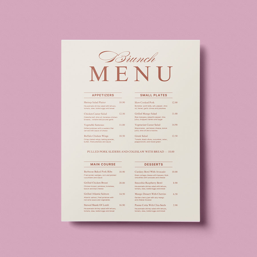 Flat Menus