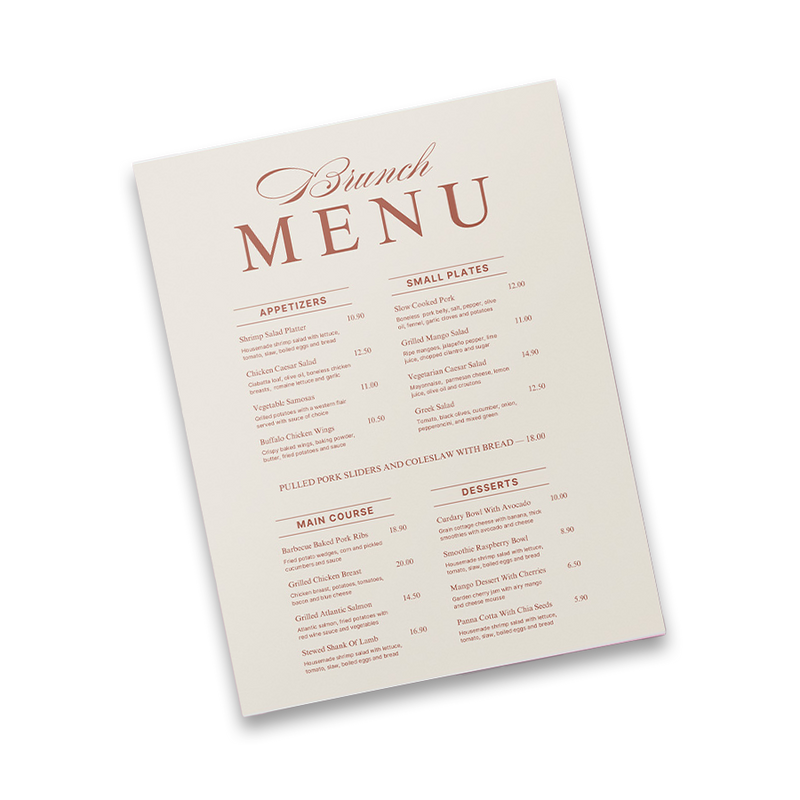 Flat Menus
