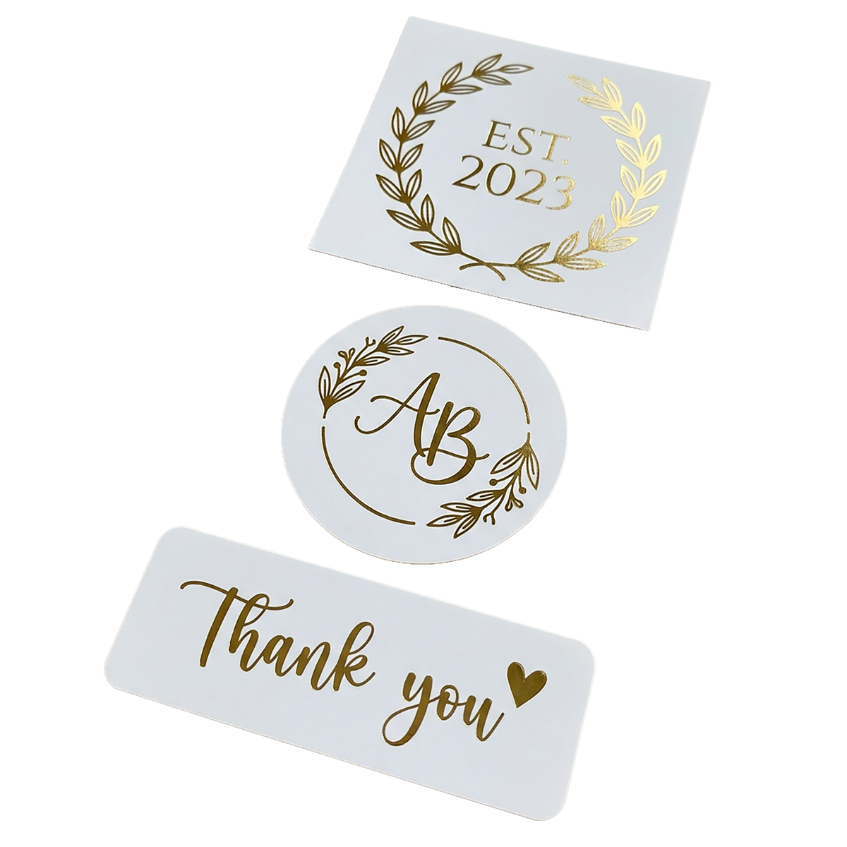 Gold Foil Stamped Stickers