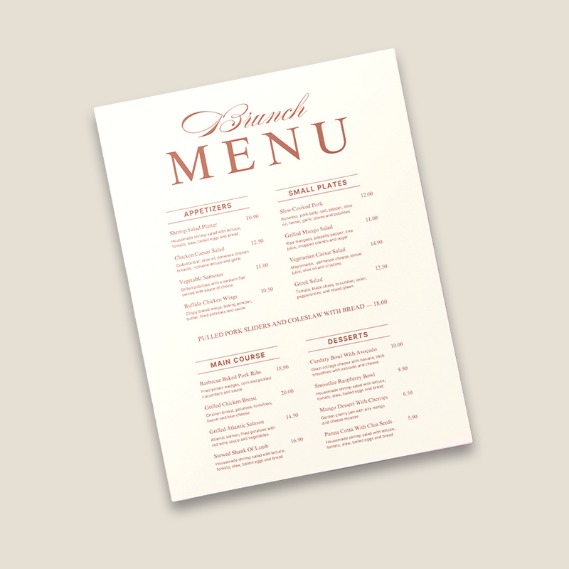 Flat Menus