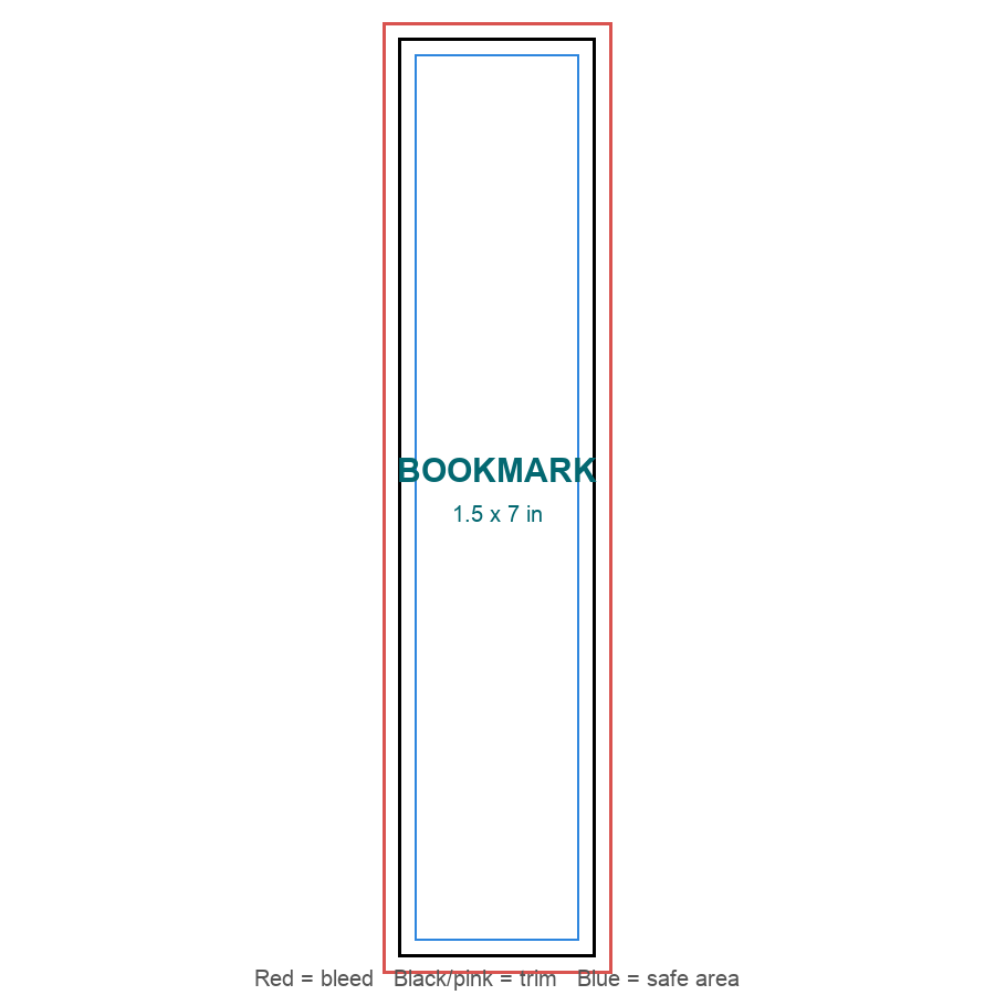 UV High Gloss Bookmarks template preview