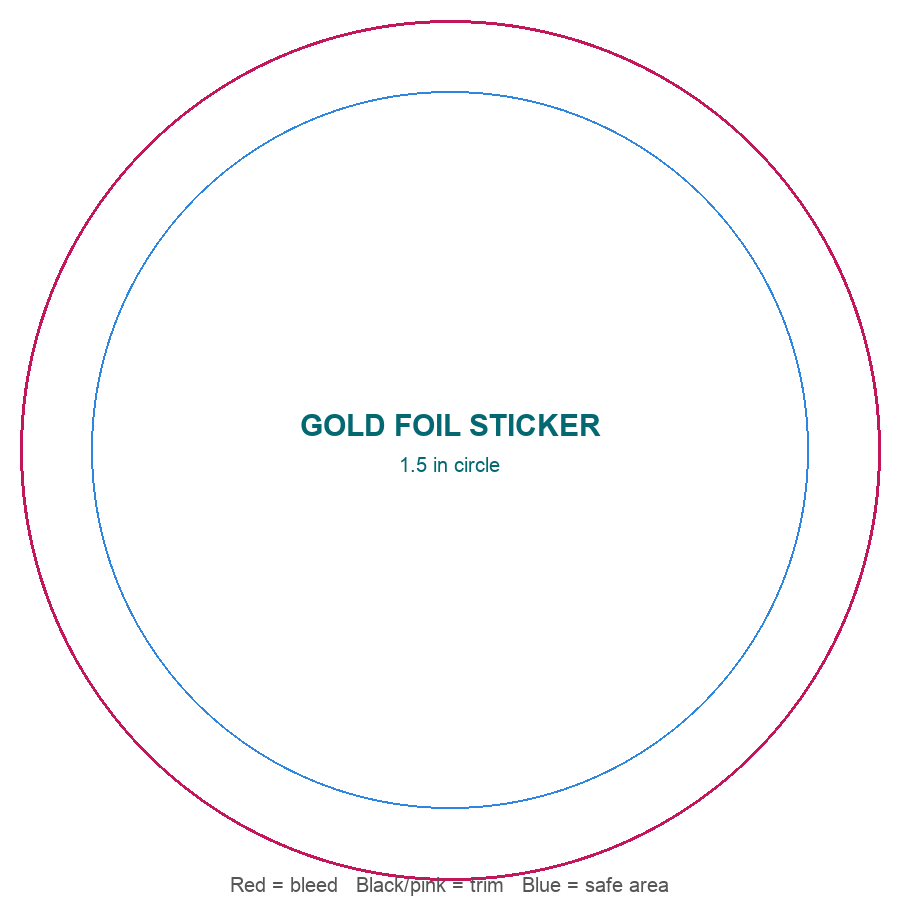 Gold Foil Stamped Stickers template preview