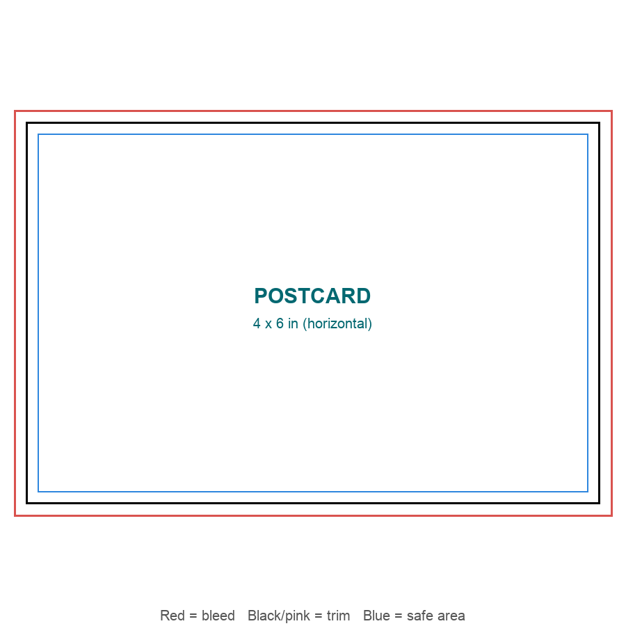 Raised Foil Postcards template preview