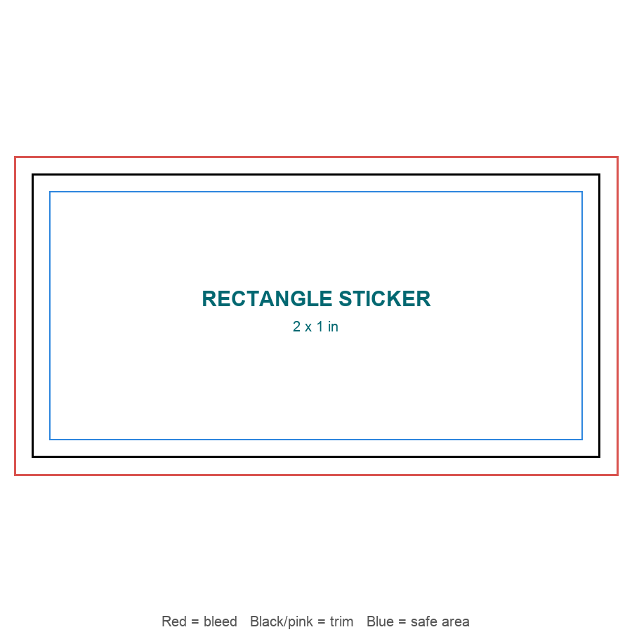 Rectangle Stickers template preview